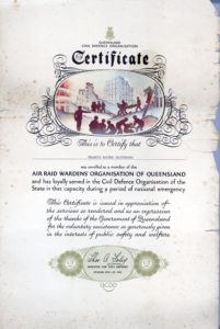 Certificate air raid