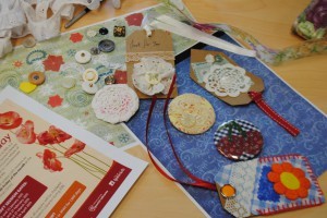 Some of the Tags and Badges created at the Tidings of Comfort & Joy demonstration