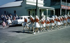 Children from Rosewood Junior Red Cross during a procession in Rosewood, Ipswich, 1960s (Image courtesy of Picture Ipswich)