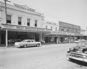 Faulkner Motors, Brisbane Street, Ipswich, 1959 (Image courtesy of Picture Ipswich)