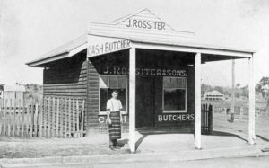 Rossiters butcher shop at One Mile, Ipswich, 1930s - Image courtesy of Picture Ipswich