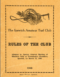 Ipswich Amateur Turf Club, Rules of the Club, Ipswich, 1948 - Image courtesy of Picture Ipswich