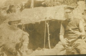 ally and Whitty’s dugout during World War I, Gallipoli Peninsula, 1915 - Image Courtesy of Picture Ipswich