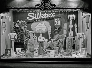 Cribb & Foote Department Store window display of Silktex Stockings, Ipswich, 1920s. Image Courtesy of Picture Ipswich