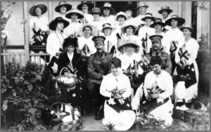 The ladies of the Train Tea Society – taken on the verandah of Mrs J.A. Cameron’s residence. Image Courtesy of “Ipswich in the 20th Century” by Robyn Buchanan 
