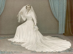 Bride, Blodwyn Whitehead (nee Edmunds), Ipswich, 1955 - Image courtesy of F.A. Whitehead and Sons